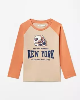 Футболка с рукавами реглан Sfera, бежевый