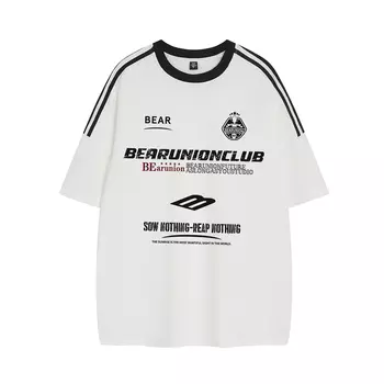 Футболка с рукавами реглан унисекс BEAR UNION, белый