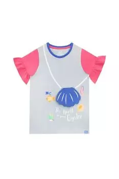 Футболка с русалкой «The World Is Your Oyster» Harry Bear, розовый