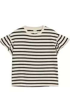 Футболка с рюшами Arket, черный