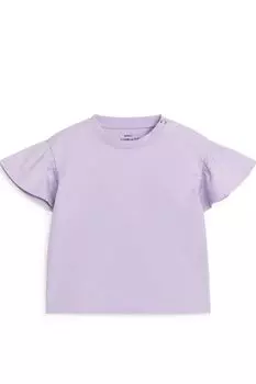 Футболка с рюшами Arket, фиолетовый