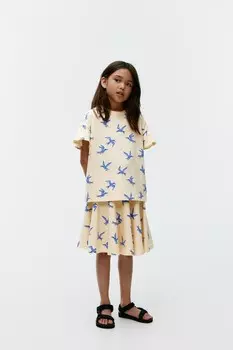 Футболка с рюшами Arket, желтый