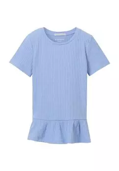 Футболка с рюшами детская TOM TAILOR, цвет Calm Blue