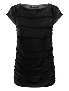 Футболка с рюшами Elena Velez, черный