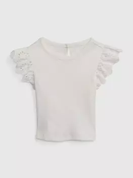 Футболка с рюшами Gap, белый