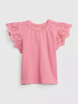 Футболка с рюшами Gap, розовый