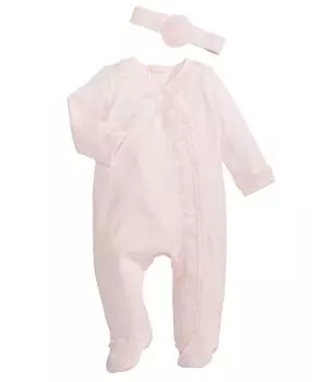 Футболка с рюшами и повязка на голову для маленьких девочек, комплект из 2 предметов, созданный для Macy's First Impressions