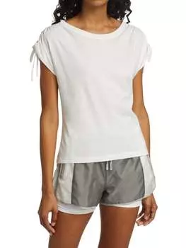 Футболка с рюшами на плечах Blanc Noir White