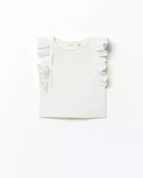 Футболка с рюшами Sfera, белый