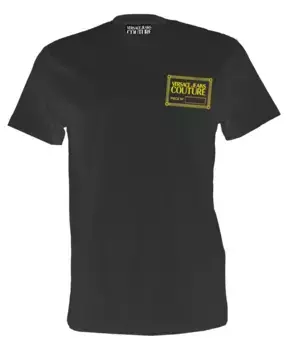 Футболка S с цифровым логотипом Versace, черный