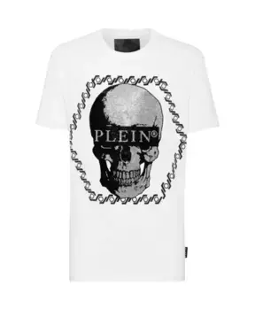 Футболка S с хрустальным черепом Philipp Plein, белый