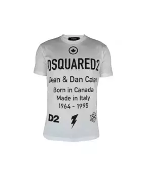Футболка S с логотипом Dsquared2, белый