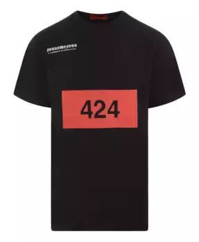 Футболка S с логотипом коробки 424, черный