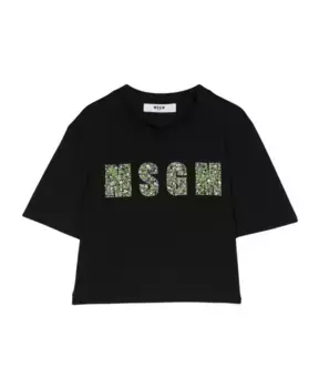 Футболка S с логотипом Msgm, черный