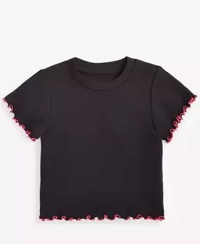 Футболка с салатовой кромкой для больших девочек With Jules, розовый