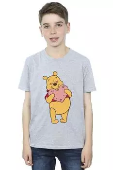 Футболка с сердечками и глазами Винни-Пуха Disney, серый