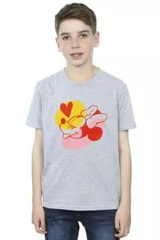 Футболка с сердечками в виде языка Минни Маус Disney, серый