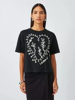 Футболка с сердечком lecco Weekend MaxMara, черный