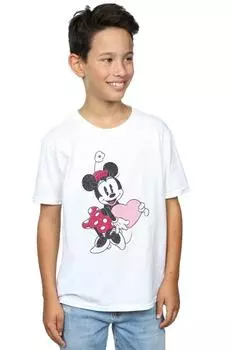 Футболка с сердечком Минни Маус Disney, белый
