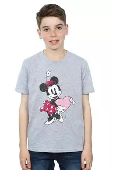 Футболка с сердечком Минни Маус Disney, серый