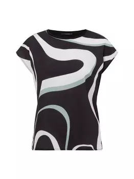 Футболка с серебряным принтом Opus, черный