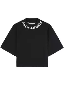 Футболка с сезонным логотипом Palm Angels, черный