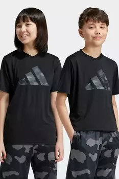 Футболка с сезонным принтом Kids train essentials Adidas, черный