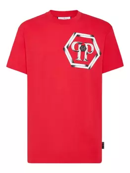 Футболка с шестиугольником Philipp Plein, красный