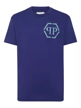 Футболка с шестиугольником Philipp Plein, синий