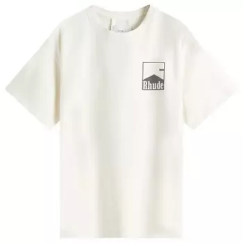 Футболка с шевроном Rhude, белый