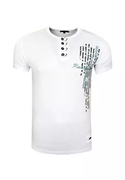 Футболка с шикарной планкой на пуговицах RUSTY NEAL