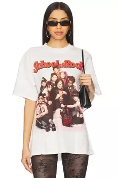 Футболка с широким кроем и групповым снимком "School of Rock" Philcos, natural