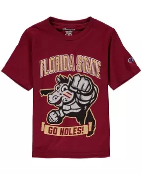 Футболка с сильным талисманом Big Boys Garnet Florida State Seminoles Champion