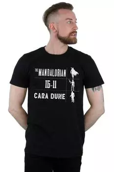 Футболка с силуэтами мандалорских воинов Star Wars, черный