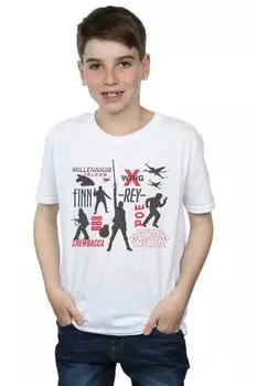 Футболка с силуэтами «Последнее восстание джедаев» Star Wars, белый