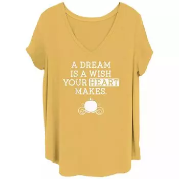 Футболка с силуэтом кареты Juniors' Plus Disney Cinderella A Dream Is A Wish Licensed Character