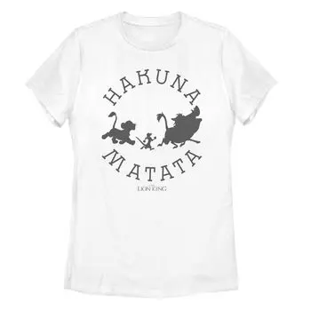 Футболка с силуэтом «Король Лев» для юниоров Disney's Hakuna Matata Licensed Character, белый