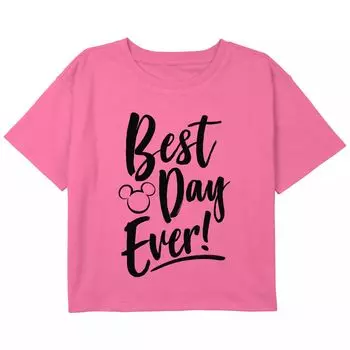 Футболка с силуэтом Микки Хэда для девочек 7–16 лет Disney Park Best Day Ever Licensed Character