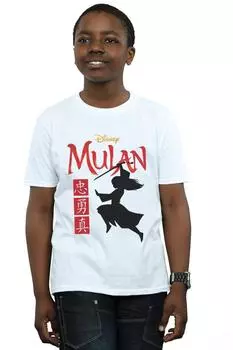 Футболка с силуэтом воина из фильма «Мулан» Disney, белый