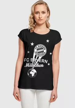 Футболка с символикой GLOBE EXTENDED SHOULDER TEE FC Bayern Mnchen, цвет black