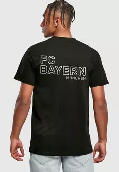 Футболка с символикой MIA SAN MIA B/W ROUND NECK FC Bayern Mnchen, цвет black