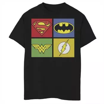 Футболка с символом героя Лиги справедливости DC Comics для мальчиков 8–20 лет в коробке Licensed Character