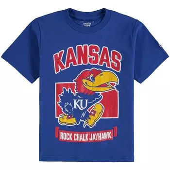 Футболка с символом «Молодежный чемпион» Royal Kansas Jayhawks Strong Mascot Champion