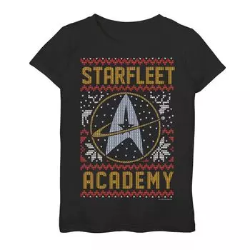 Футболка с символом Звездного Флота Star Trek Next Generation для девочек 7–16 лет Licensed Character