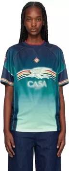 Футболка с синим принтом Casablanca