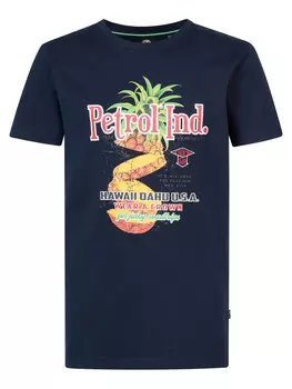 Футболка с синим принтом Petrol Industries, синий
