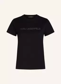 Футболка с сияющим логотипом karl KARL LAGERFELD, черный