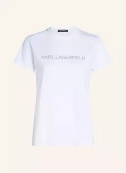 Футболка с сияющим логотипом karl KARL LAGERFELD, белый