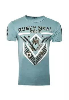 Футболка с современным принтом RUSTY NEAL, серый