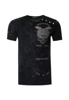 Футболка с стираным принтом RUSTY NEAL, черный